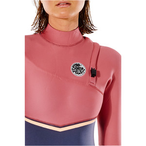 2021 Rip Curl Womens E-Bomb 4/3mm Zip Free Wetsuit WSMYIG - Slate Rose